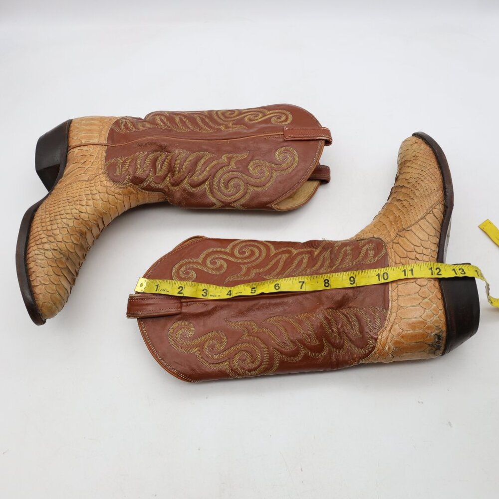 Tony Lama 8113 Exotic Python Brown Label Men's Si… - image 7